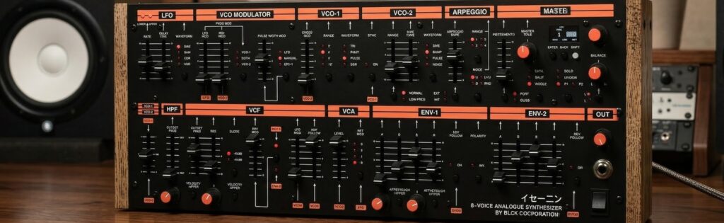 Black Corporation, ISE-NIN, KIJIMI, Deckard's Dream, DIY, Roland, Jupiter